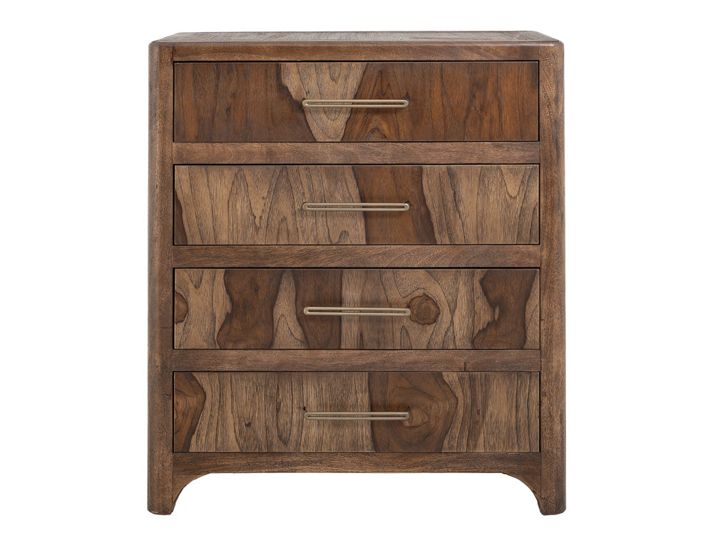 IFD - Praga - 4 Drawer, Chest in Almond and barrel brown - IFD6721CHT view 3