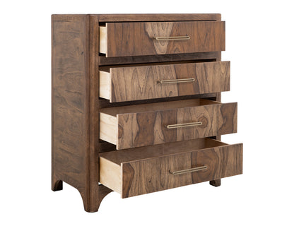 IFD - Praga - 4 Drawer, Chest in Almond and barrel brown - IFD6721CHT view 5
