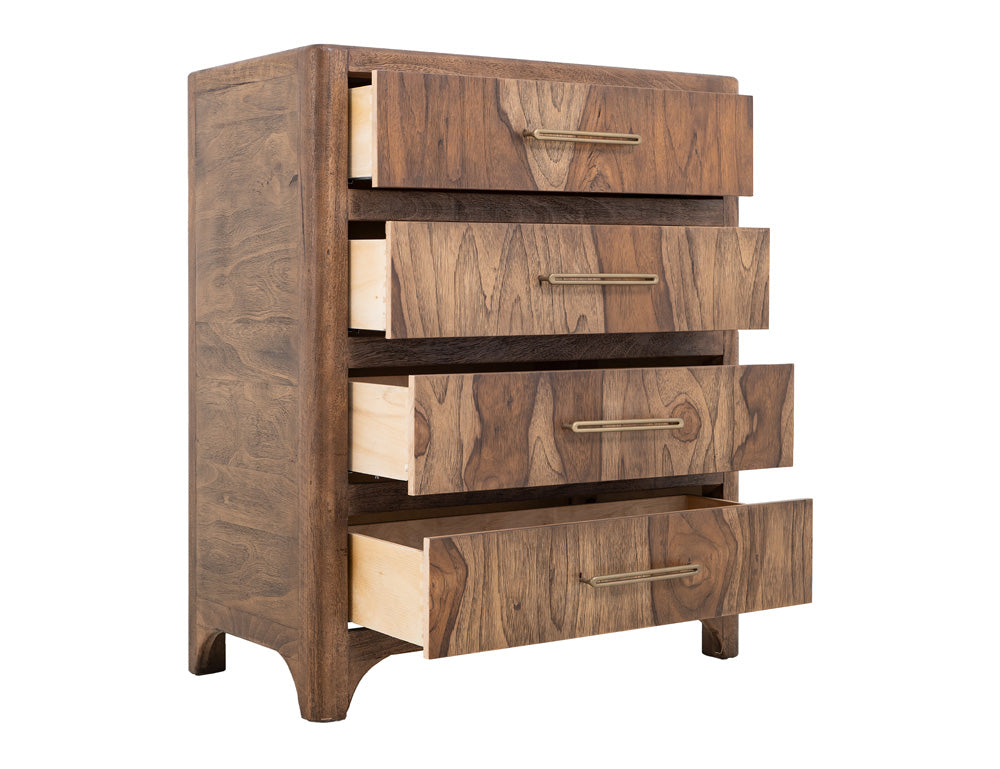 IFD - Praga - 4 Drawer, Chest in Almond and barrel brown - IFD6721CHT view 6