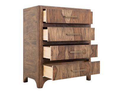 IFD - Praga - 4 Drawer, Chest in Almond and barrel brown - IFD6721CHT view 6