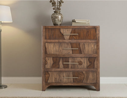 IFD - Praga - 4 Drawer, Chest in Almond and barrel brown - IFD6721CHT view 7