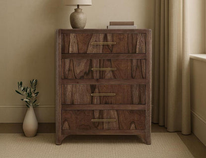 IFD - Praga - 4 Drawer, Chest in Almond and barrel brown - IFD6721CHT veiw 6
