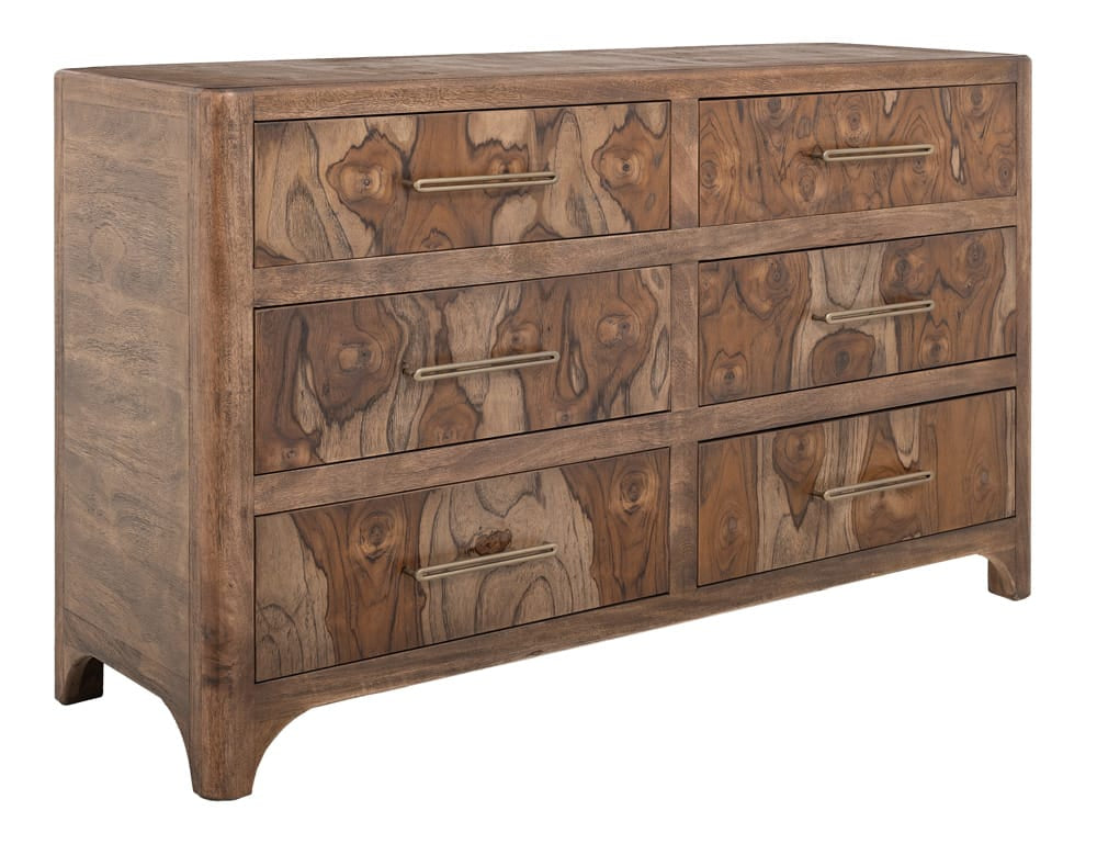 IFD - Praga - 6 Drawer, Dresser in Almond and barrel brown - IFD6721DSR view 1