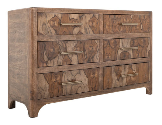 IFD - Praga - 6 Drawer, Dresser in Almond and barrel brown - IFD6721DSR view 2