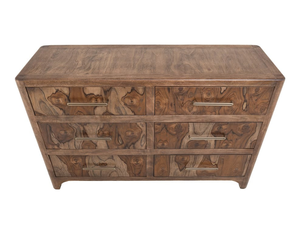 IFD - Praga - 6 Drawer, Dresser in Almond and barrel brown - IFD6721DSR view 6