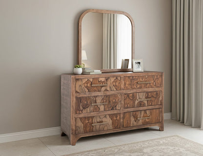 IFD - Praga - 6 Drawer, Dresser in Almond and barrel brown - IFD6721DSR view 8