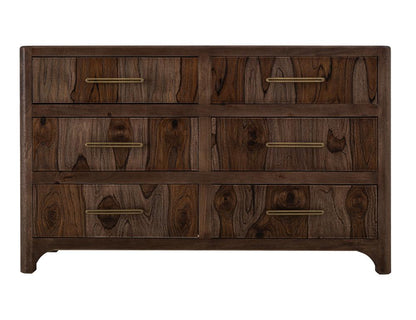 IFD - Praga - 6 Drawer, Dresser in Almond and barrel brown - IFD6721DSR veiw 2