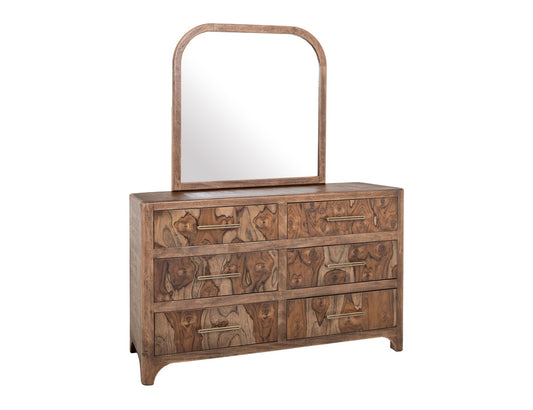 IFD - Praga - Mirror in Almond and barrel brown - IFD6721MIR view 2
