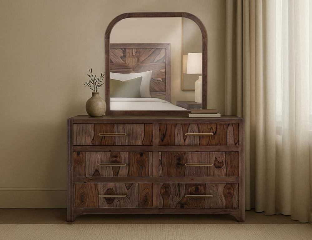 IFD - Praga - Mirror in Almond and barrel brown - IFD6721MIR veiw 4