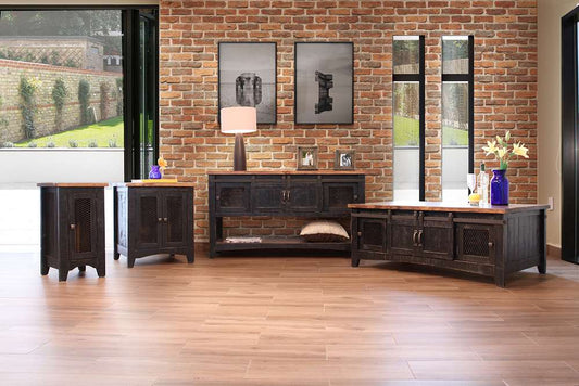 IFD - Pueblo Black 2 Mesh Doors - IFD370END veiw 2