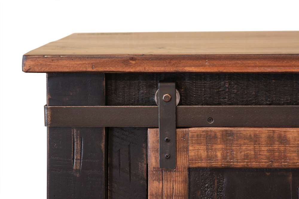 IFD - Pueblo Black 60in TV Stand w/4 doors & Shelves - IFD370STAND-60 veiw 4