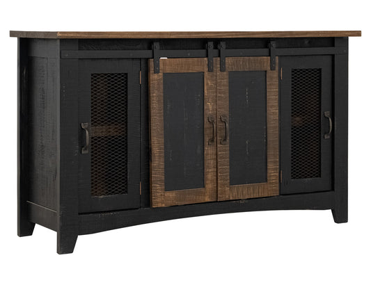 IFD - Pueblo Black 60in TV Stand w/4 doors & Shelves - IFD370STAND-60 view 1