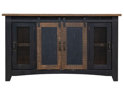 IFD - Pueblo Black 60in TV Stand w/4 doors & Shelves - IFD370STAND-60 view 2