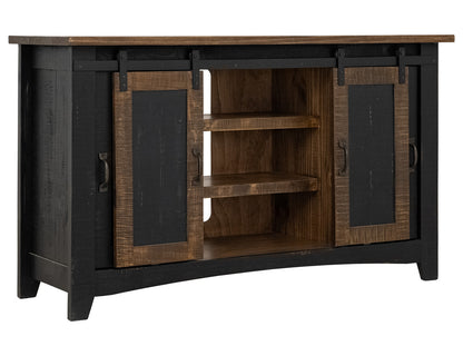 IFD - Pueblo Black 60in TV Stand w/4 doors & Shelves - IFD370STAND-60 view 3