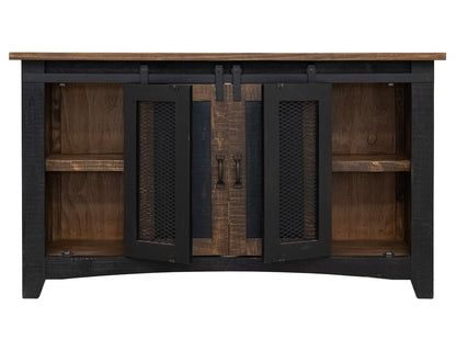 IFD - Pueblo Black 60in TV Stand w/4 doors & Shelves - IFD370STAND-60 view 6