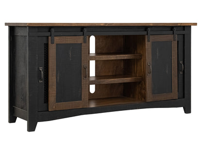 IFD - Pueblo Black 70in TV Stand w/4 doors & Shelves - IFD370STAND-70 view 4