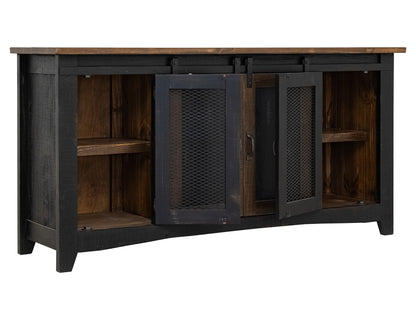 IFD - Pueblo Black 70in TV Stand w/4 doors & Shelves - IFD370STAND-70 view 6
