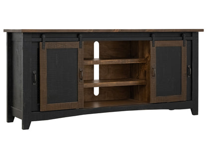 IFD - Pueblo Black 80in TV Stand w/4 doors & Shelves - IFD370STAND-80 view 3