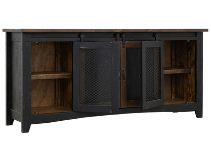 IFD - Pueblo Black 80in TV Stand w/4 doors & Shelves - IFD370STAND-80 view 5