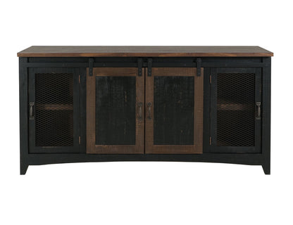 IFD - Pueblo Black TV-Stand w/2 Doors, 2 Mesh Doors - IFD370STAND view 1