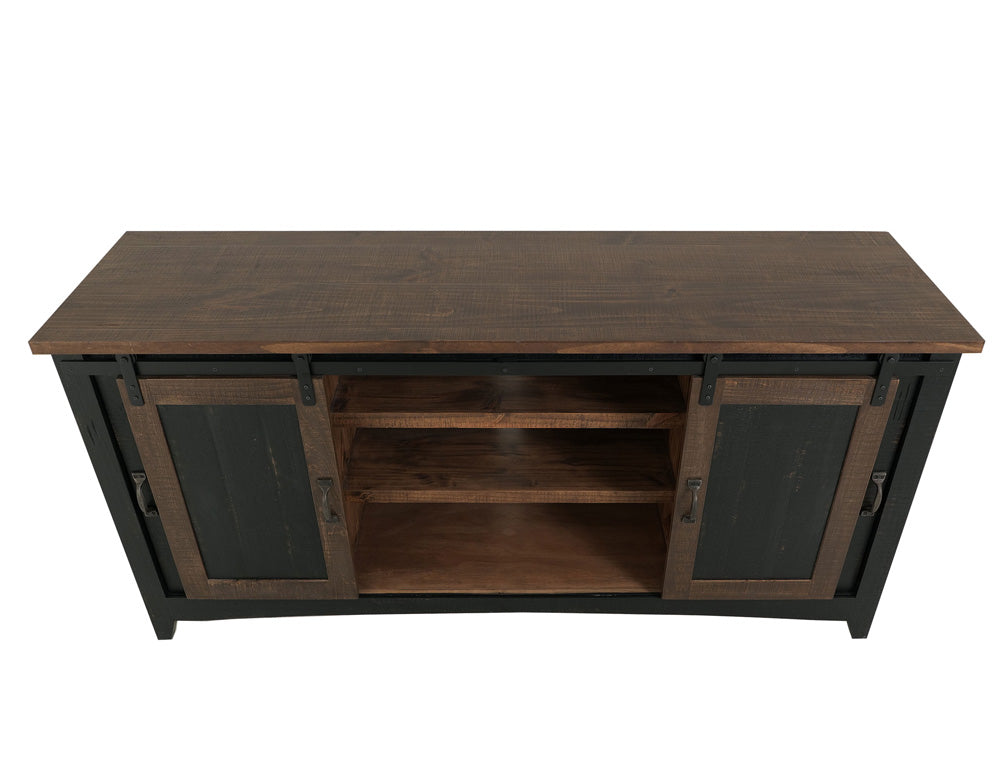 IFD - Pueblo Black TV-Stand w/2 Doors, 2 Mesh Doors - IFD370STAND view 2