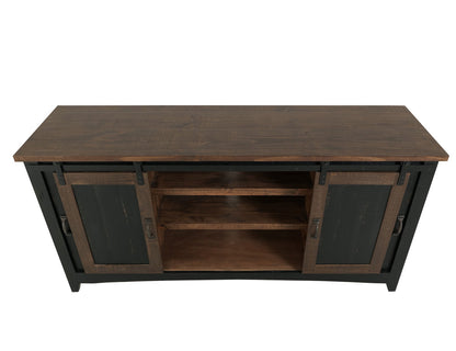 IFD - Pueblo Black TV-Stand w/2 Doors, 2 Mesh Doors - IFD370STAND view 2