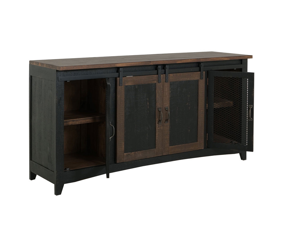 IFD - Pueblo Black TV-Stand w/2 Doors, 2 Mesh Doors - IFD370STAND view 5