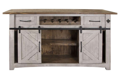 IFD - Pueblo Gray 2 Drawers & Doors, Bar - IFD3401BAR veiw 2