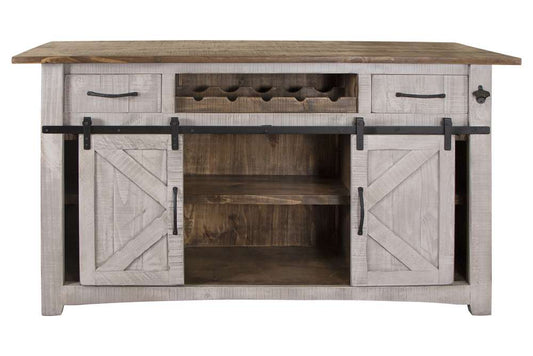 IFD - Pueblo Gray 2 Drawers & Doors, Bar - IFD3401BAR veiw 2