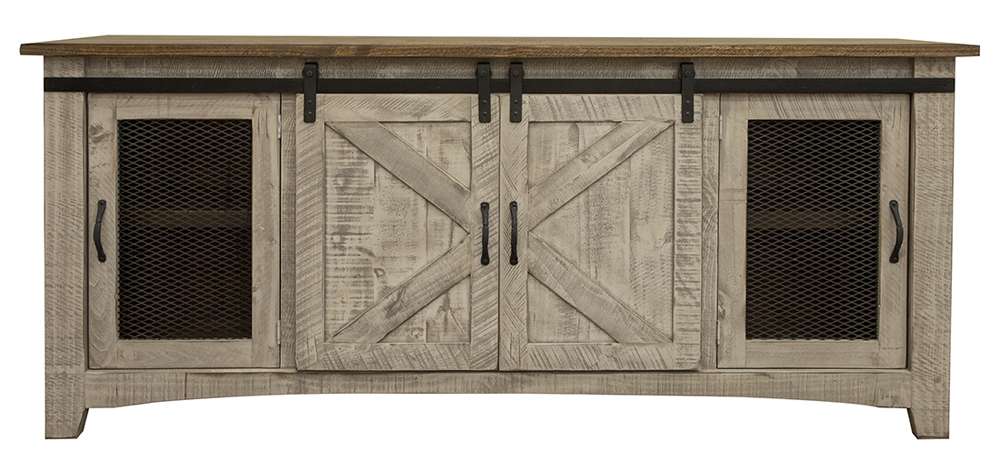 IFD - Pueblo Gray 4 Doors, 80in TV Stand - IFD3401STN80 veiw 1