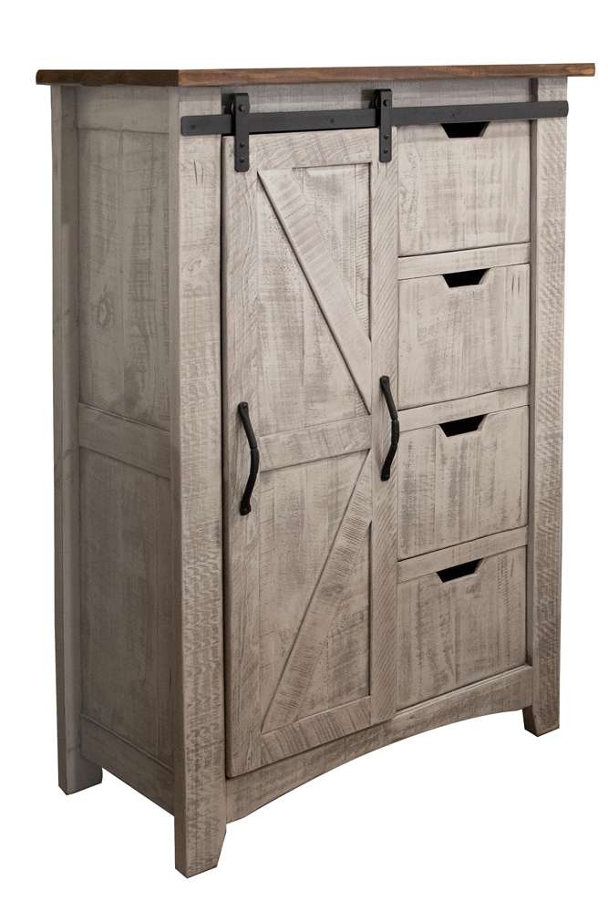 IFD - Pueblo Gray 4 Drawers, 1 Door Chest - IFD3401CHT veiw 1