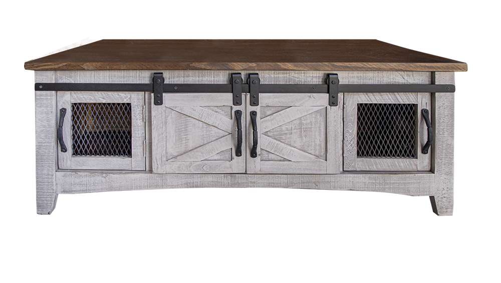 IFD - Pueblo Gray Cocktail Table 8 Doors - IFD3401CKT veiw 1