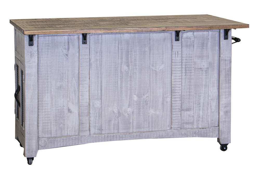 IFD - Pueblo Gray Kitchen Island, 3 Drawers 6 Doors - IFD3401KSL veiw 3