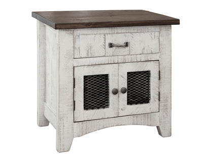 IFD - Pueblo White 1 Drawer, 2 Mesh door Nightstand - IFD360NTST view 1