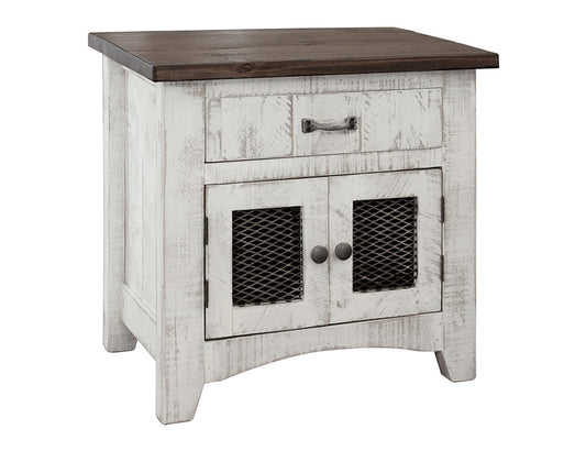 IFD - Pueblo White 1 Drawer, 2 Mesh door Nightstand - IFD360NTST view 1