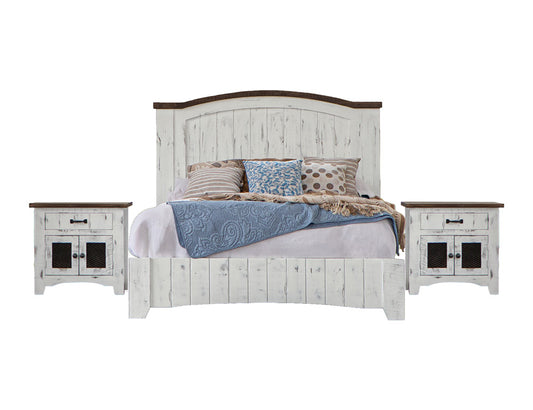 IFD - Pueblo White 1 Drawer, 2 Mesh door Nightstand - IFD360NTST view 2