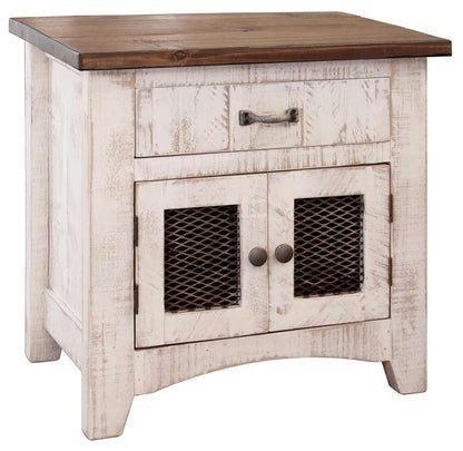 IFD - Pueblo White 1 Drawer, 2 Mesh door Nightstand - IFD360NTST veiw 1