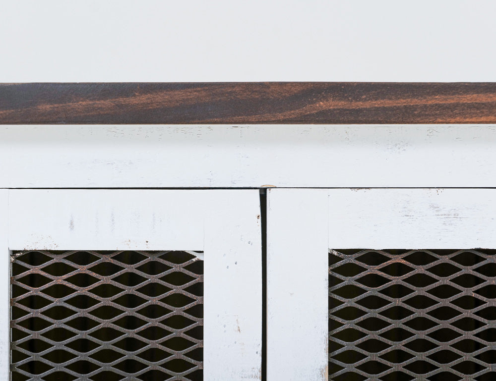 IFD - Pueblo White 2 Mesh Doors End Table - IFD360END-W view 5