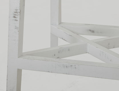 IFD - Pueblo White 24inStool-with Wooden Seat & Base-White Finish - IFD360BS24-W view 8
