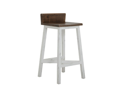 IFD - Pueblo White 30 Stool - w/Wooden Seat & Base- White Finish - IFD360BS30-W view 1