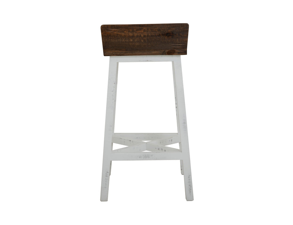 IFD - Pueblo White 30 Stool - w/Wooden Seat & Base- White Finish - IFD360BS30-W view 4