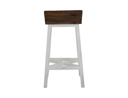 IFD - Pueblo White 30 Stool - w/Wooden Seat & Base- White Finish - IFD360BS30-W view 4