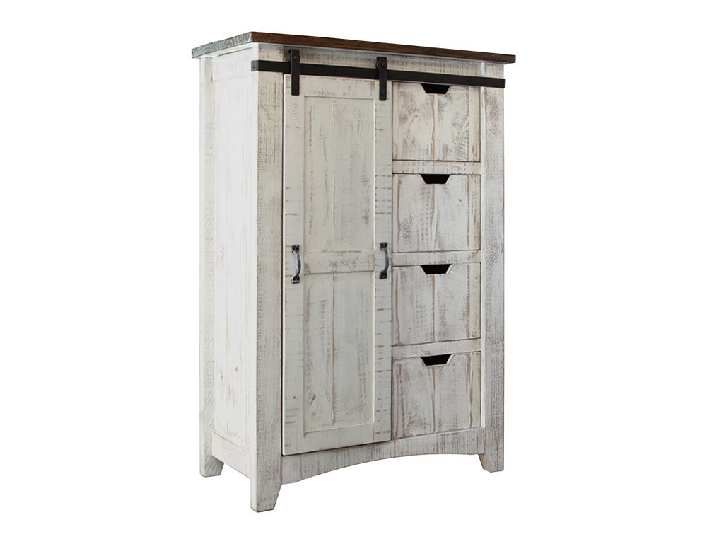 IFD - Pueblo White 4 Drawer, 1 door Chest - IFD360CHEST view 1