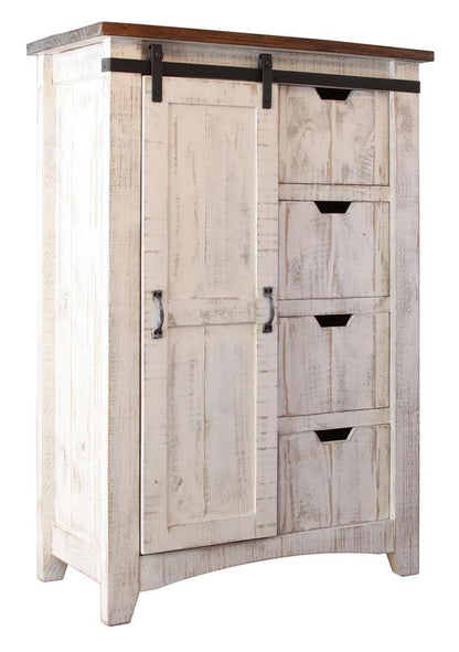 IFD - Pueblo White 4 Drawer, 1 door Chest - IFD360CHEST veiw 1