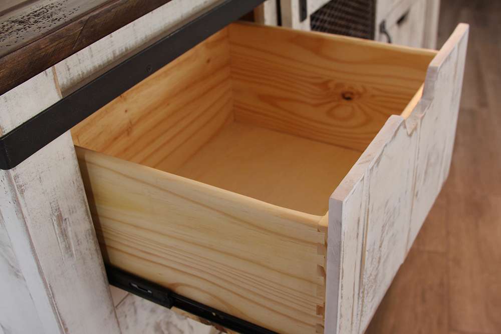 IFD - Pueblo White 4 Drawer, 1 door Chest - IFD360CHEST veiw 3