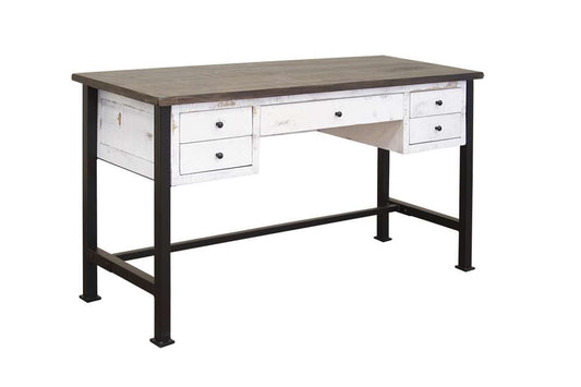 IFD - Pueblo White 5 Drawer Desk - IFD360DESK veiw 1