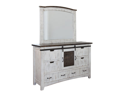 IFD - Pueblo White 6 Drawer, 1 Mesh door Dresser - IFD360DSR view 2