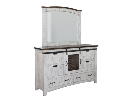IFD - Pueblo White 6 Drawer, 1 Mesh door Dresser - IFD360DSR view 2