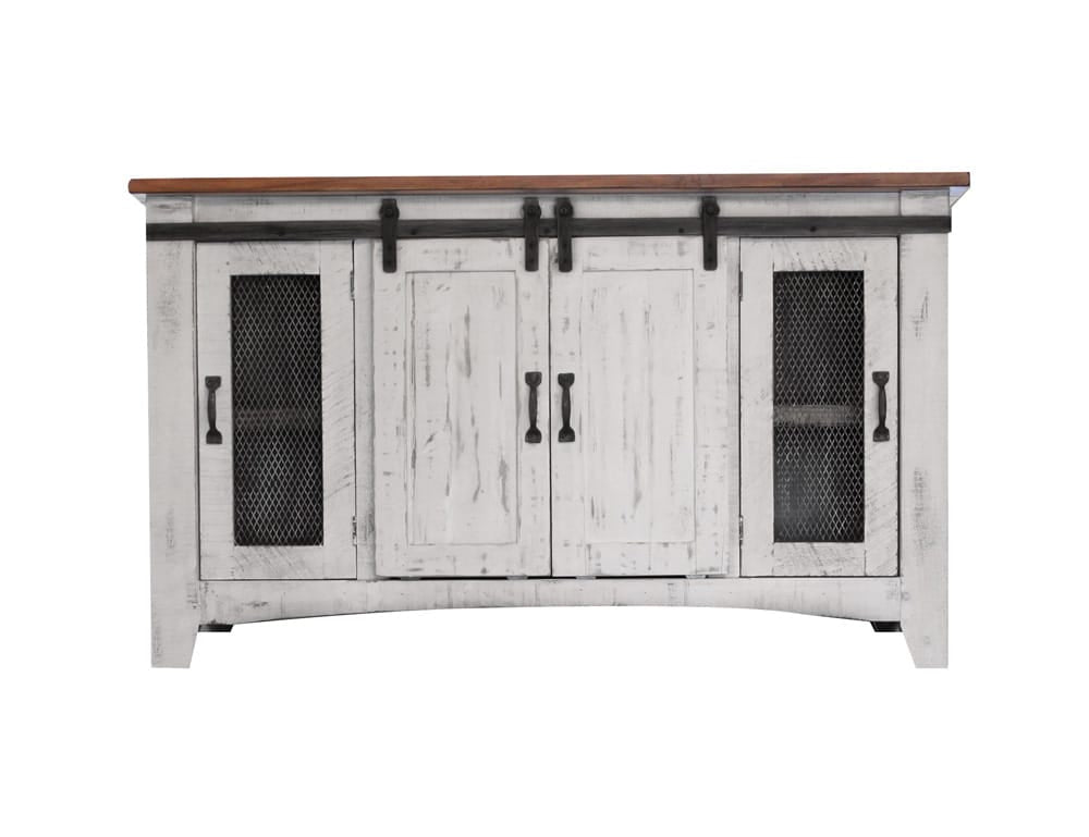 IFD - Pueblo White 60in TV Stand w/4 doors & Shelves - IFD360STAND-60 view 1