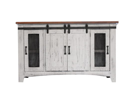 IFD - Pueblo White 60in TV Stand w/4 doors & Shelves - IFD360STAND-60 view 1